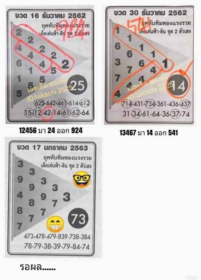 ขวัญแห่งความรวย-สถิติ 16-12-62