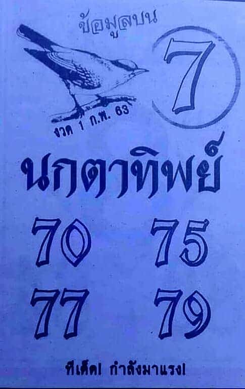 เลขเด็ด นกตาทิพย์-010263