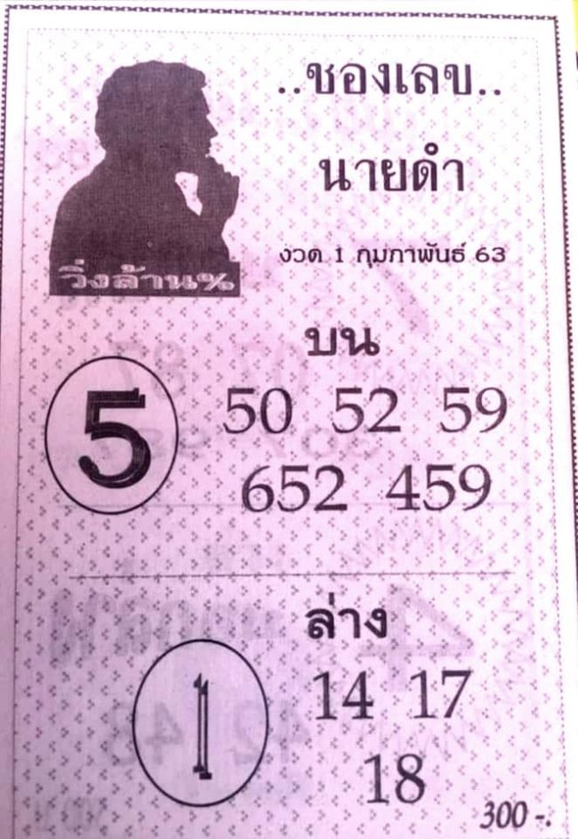 เลขเด็ด นายดำ-010263