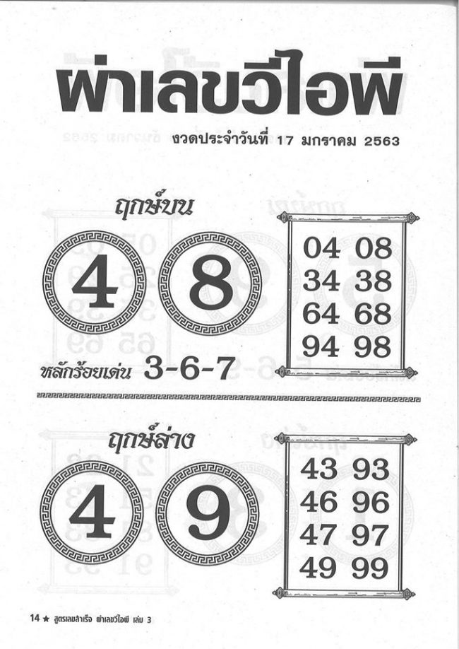 เลขเด็ด ผ่าเลขวีไอพี-170163