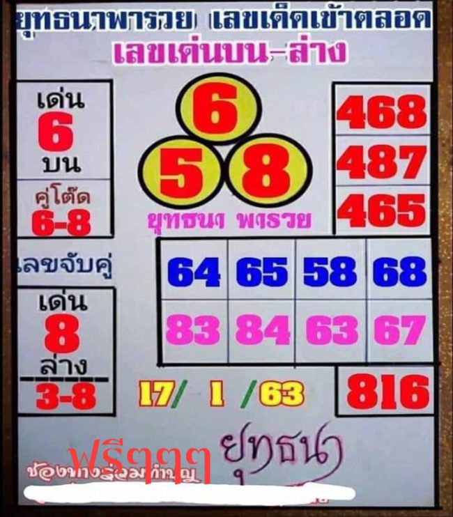 เลขเด็ด ยุทธนาพาราวย-170163