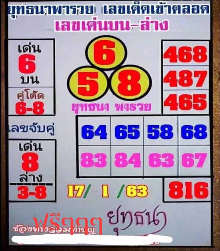 เลขเด็ด ยุทธนาพาราวย-170163