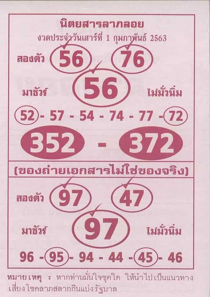 เลขเด็ด ลาภลอย2-010263