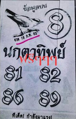 เลขเด็ด หวยนกตาทิพย์-160263