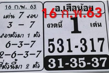 เลขเด็ด อ.เสือน้อย-160263
