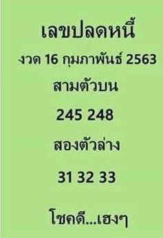 เลขเด็ด เลขปลดหนี้ 160263