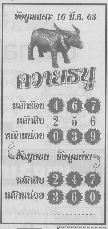 เลขเด็ด ควายธนู-160363