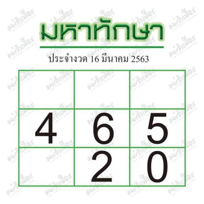 เลขเด็ด มหาทักษา-160363