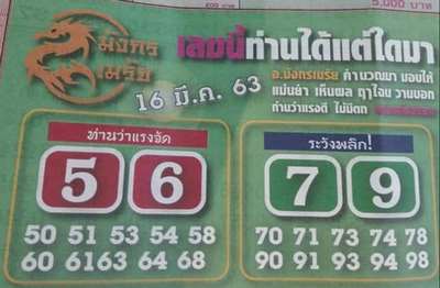 เลขเด็ด หวยมังกรเมรัย-160363