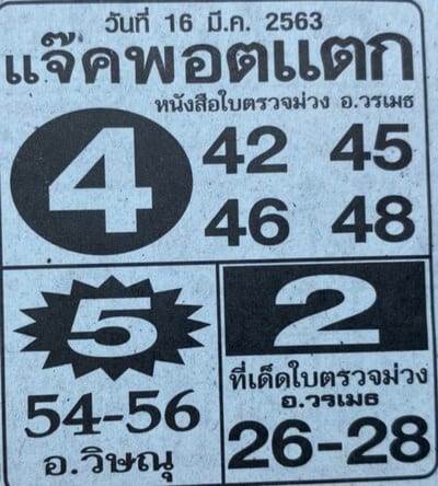 เลขเด็ด หวยแจ๊คพอตแตก-160363