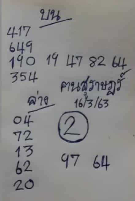 หวยคนสุราษฏร์-160363