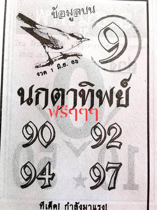 หวยซอง หวยนกตาทิพย์-010663