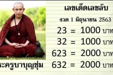 เลขดัง หวยครูบาบุญชุ่ม-010663