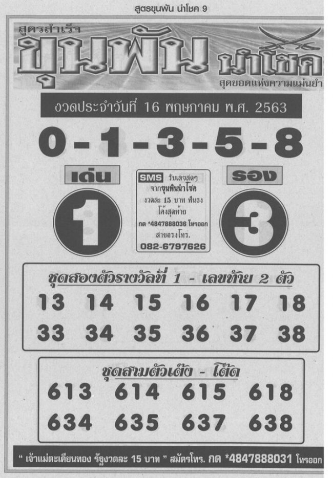 เลขเด็ด ขุนพัน-160563