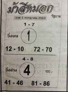 หวยซอง-หวยม้าสีหมอก-010763