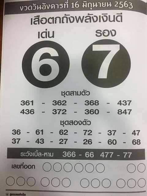 หวยซอง หวยเสือตกถัง-160663