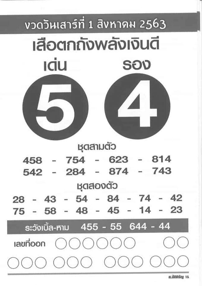 หวยซอง หวยเสือตกถัง-010863