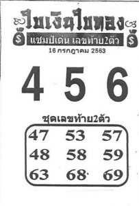 หวยซอง-หวยใบเงินใบทอง-160763