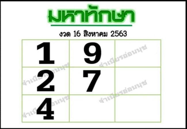 หวยซอง หวยมหาทักษา-160863
