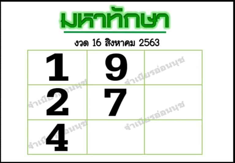 หวยซอง หวยมหาทักษา-160863
