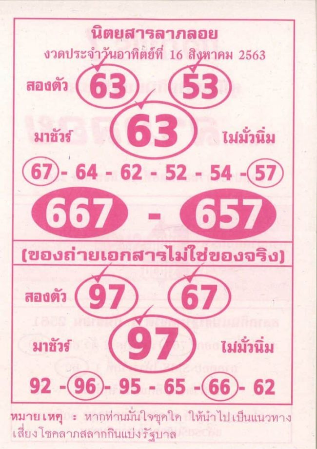 หวยซอง หวยลาภลอย-160863