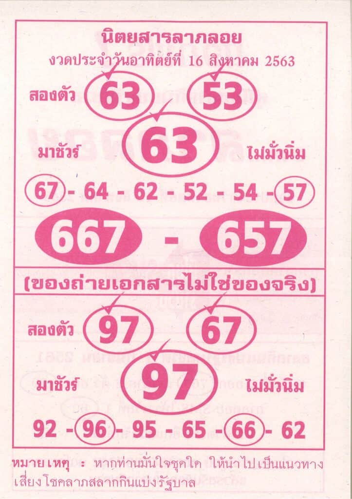 หวยซอง หวยลาภลอย-160863