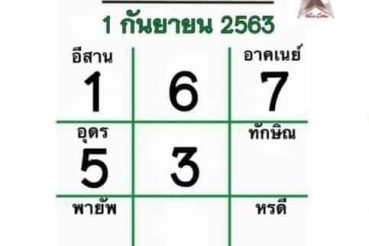 หวยหนังสือพิมพ์ หวยไทยรัฐ-010963