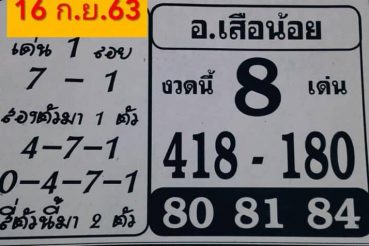 หวยซอง-หวยอาจารย์เสือน้อย-160963