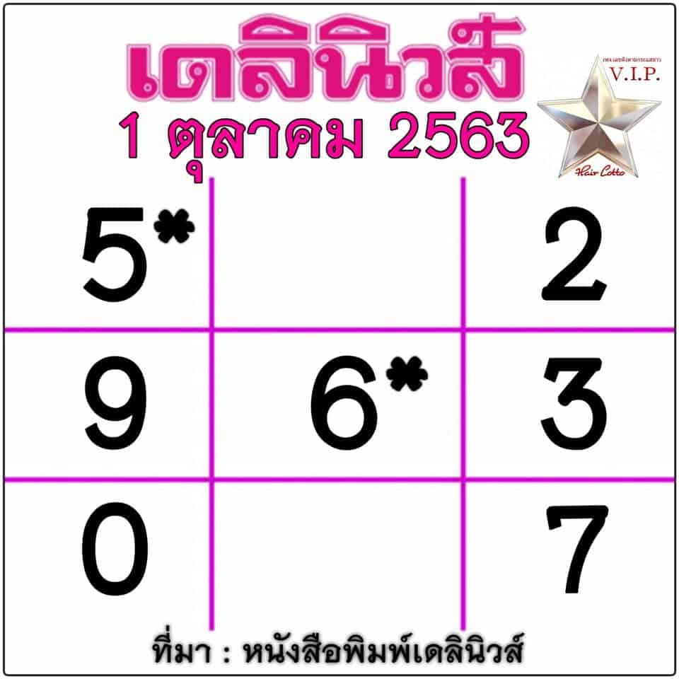 หวยหนังสือพิมพ์ หวยเดลินิวส์-011063