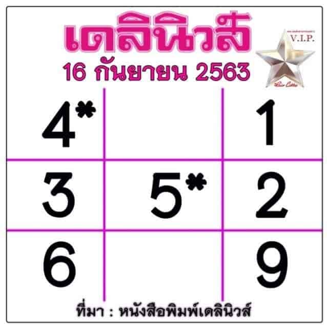หวยหนังสือพิมพ์ หวยเดลินิวส์-160963