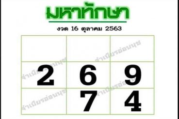 หวยซอง-หวยมหาทักษา-161063