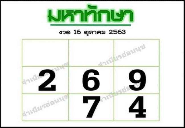 หวยซอง-หวยมหาทักษา-161063
