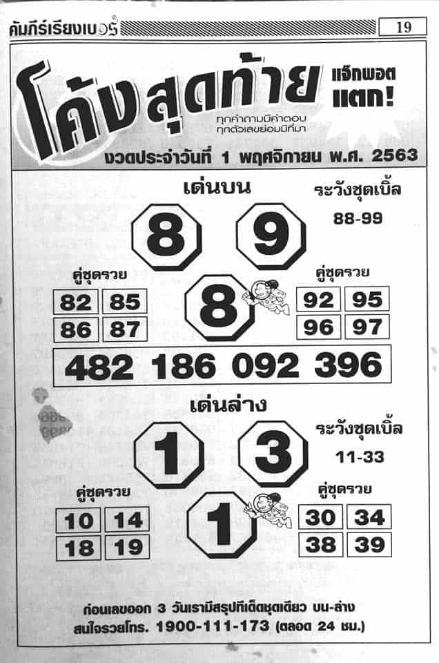 หวยซอง หวยเลขโค้งสุดท้าย-011163