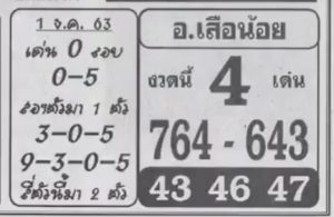 หวยซอง-หวยอาจารย์เสือน้อย-011263