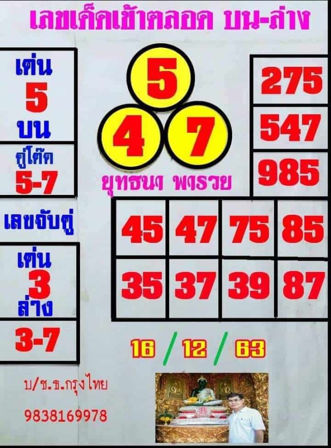 หวยซอง-หวยยุทธนาพารวย-161263