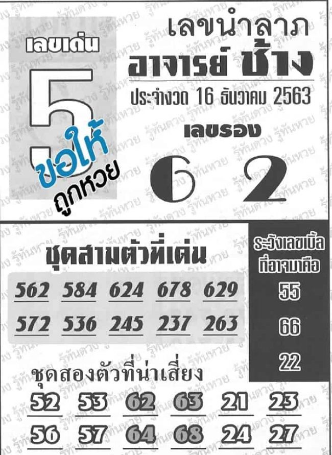 หวยซอง-หวยอาจารย์ช้าง-161263