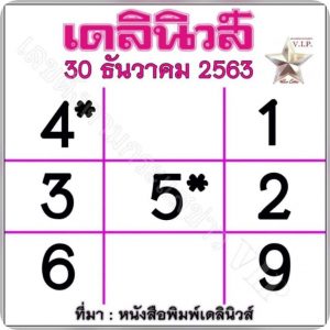หวยหนังสือพิมพ์ หวยเดลินิวส์-301263