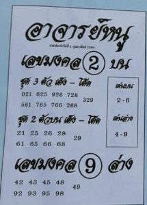หวยซอง-หวยอาจารย์หนู-010264