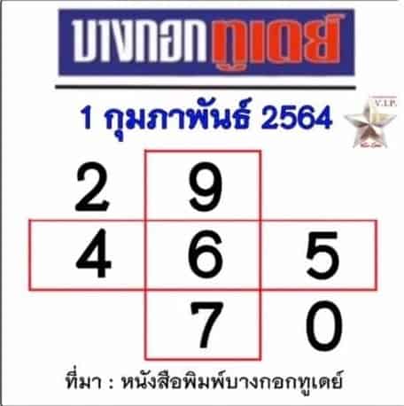 หวยหนังสือพิมพ์ หวยบางกอกทูเดย์-010264