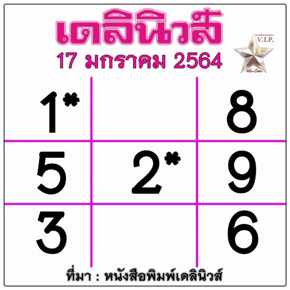 หวยหนังสือพิมพ์ หวยเดลินิวส์-170164