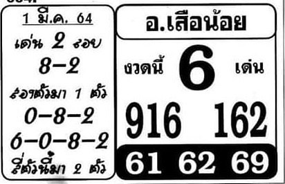 หวยซอง หวยอาจารย์เสือน้อย-010364