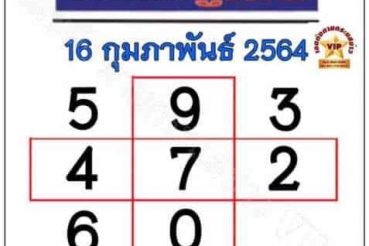 หวยหนังสือพิมพ์ หวยบางกอกทูเดย์-160264