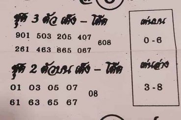 หวยซอง หวยอาจารย์หนู-160364