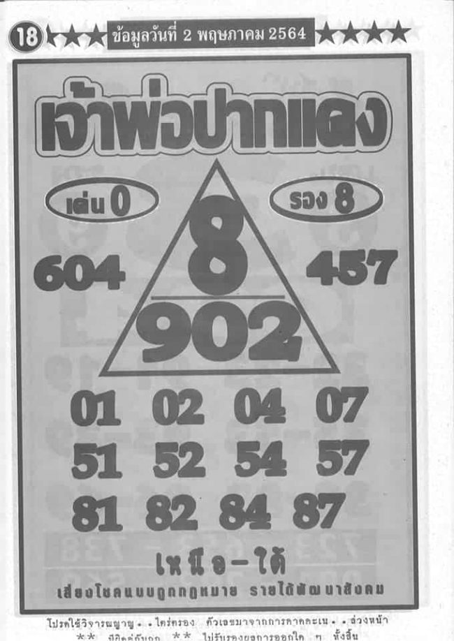 หวยซอง หวยหลวงพ่อปากแดง-020564