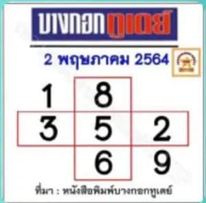 หวยหนังสือพิมพ์ หวยบางกอกทูเดย์-020564