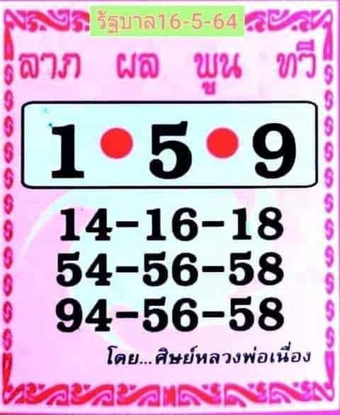 หวยซอง หวยศิษย์หลวงพ่อเนื่อง-160564