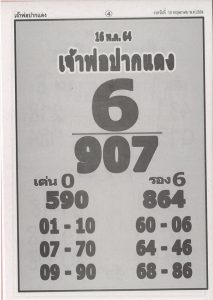 หวยซอง หวยหลวงพ่อปากแดง-160564