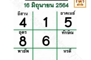หวยหนังสือพิมพ์ หวยไทยรัฐ-160664