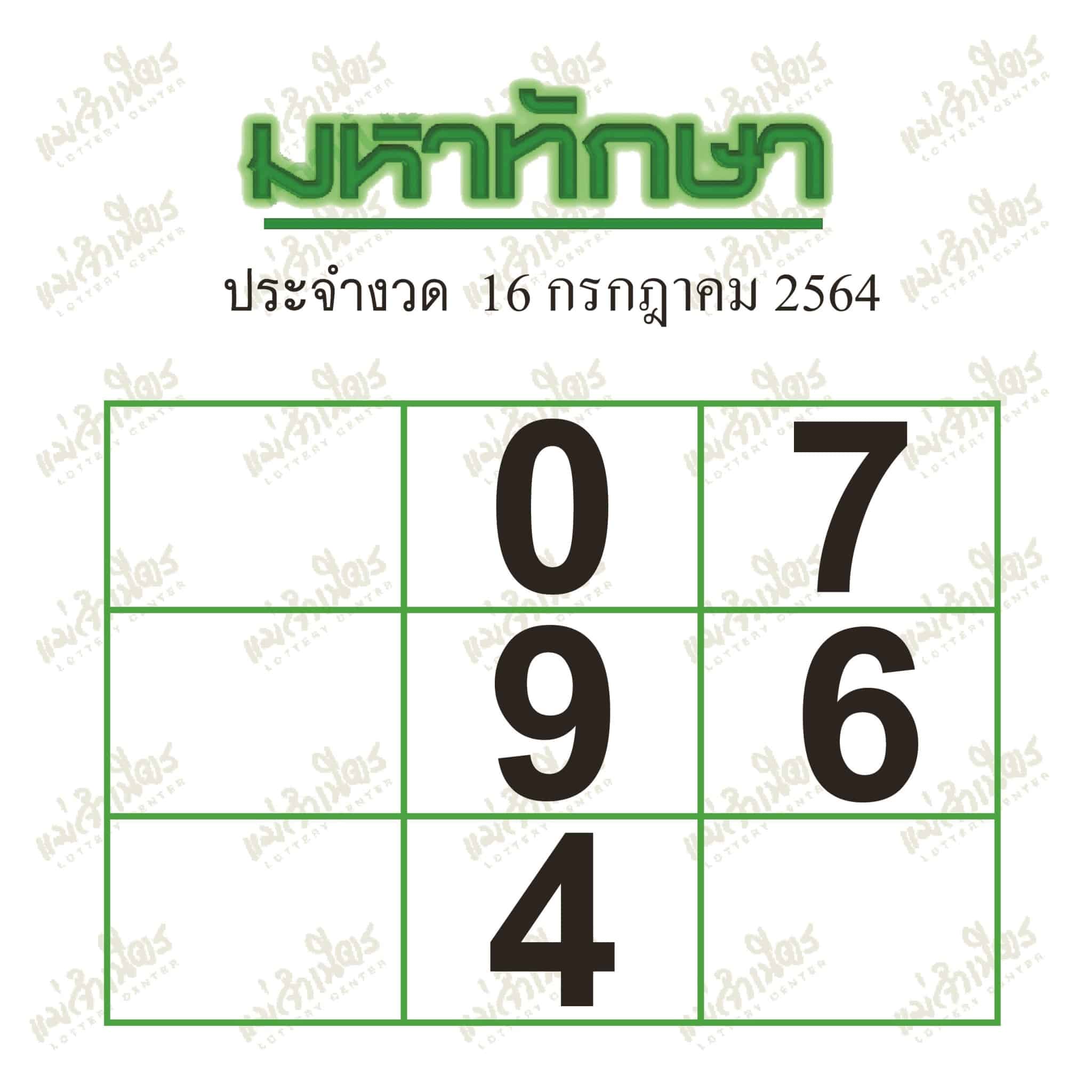 หวยซอง หวยมหาทักษา-160764
