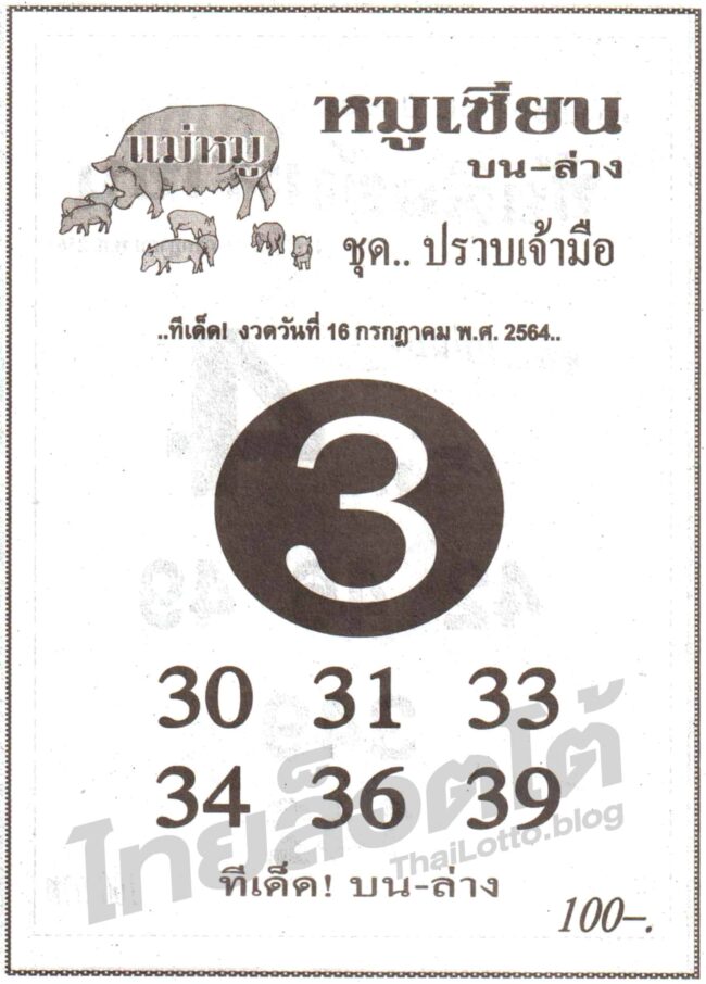 หวยซอง หวยหมูเซียน-160764